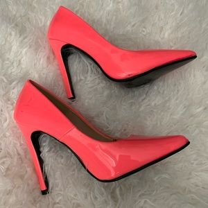 Fluorescent pink heels